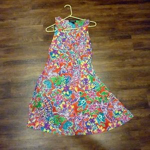 Lauren by Ralph Lauren Multi-color Midi Wrap Dress